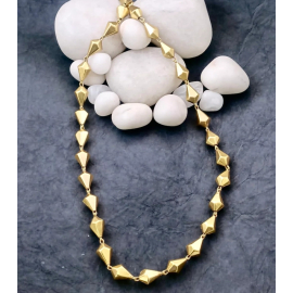 Gold Plated Silver Beads Necklace