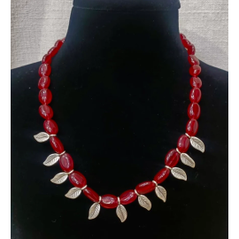 Onex Red Silver Necklace