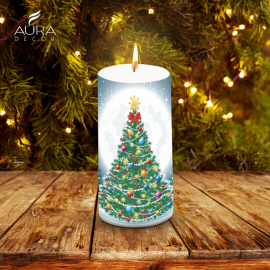 Pillar Candle Christmas 3*6 inch Unscented