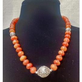 Amber Silver Necklace