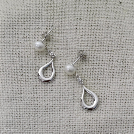 Pearl Silver Earrings-2