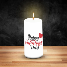 Pillar Valentine Day Heart Candle For Valentines Special 3*6 inch Unscented.