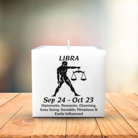 Zodiac Square Candles 3*3*3 Inch Libra