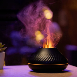 AuraDecor Volcano Humidifier ( Black Colour )