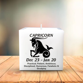 Zodiac Square Candles 3*3*3 Inch Capricorn