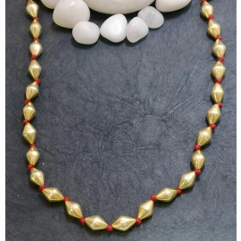 Angaja Handcrafted Elaichi Beads Silver Necklace