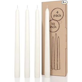 AuraDecor Taper Candles Pack Of 20 Ivory