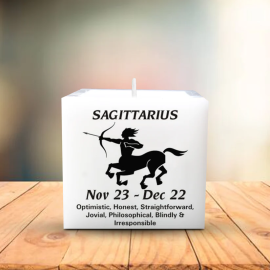 Zodiac Square Candles 3*3*3 Inch Sagittarus