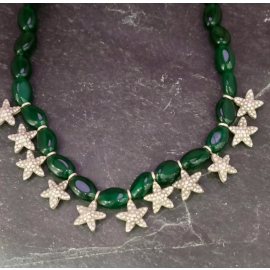 Onex Green Silver Necklace