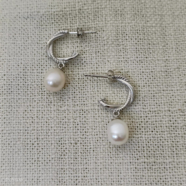 Pearl Silver Earrings-1