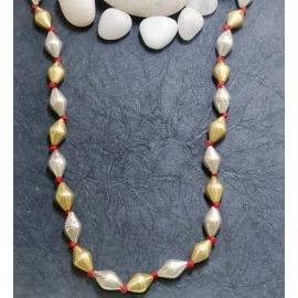 Angaja  Elaichi Beads Silver Necklace