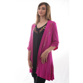 CYCLAMEN CARDIGAN WITH FLORAL EMBROIDERY SIZE ML