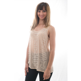 TOP VEIL WITH HAND-MADE BEADS SIZE ML
