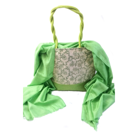 PISTACHIO GREEN JUTE BAG