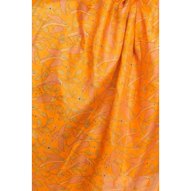 CARA SCARF, NATURAL TUSSAR SILK, ORANGE, UNIVERSAL SIZE