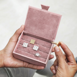 Ring/Cufflink Box - Pink