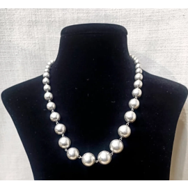 Silver Extendable Beads Necklace