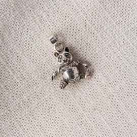 Silver Teddy Bear Pendant
