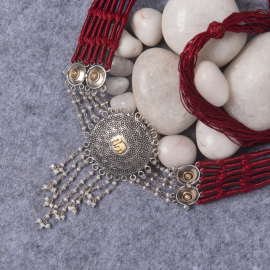 2 Tone Pearl Silver Chocker