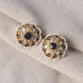 Kundan Silver Earrings