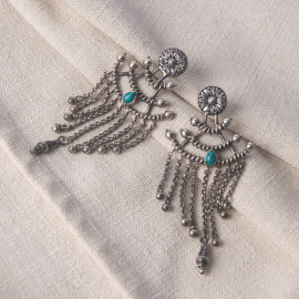 Turquoise Silver Earrings