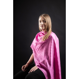 PINK SILK-COTTON SCARF 