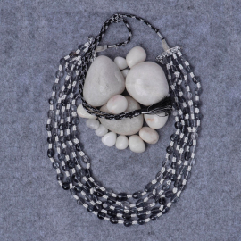 Grey Onyx Stone Mala