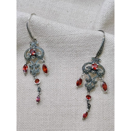 Marcasite Silver Earrings-14