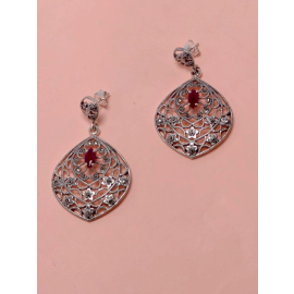 Marcasite Silver Earrings-21