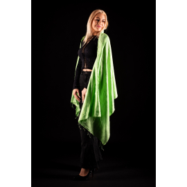 PISTACHIO GREEN SILK AND COTTON SCARF