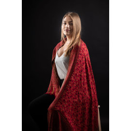 KANI SHAWL INDIA, RED- BEST PASHMINA SHAWL