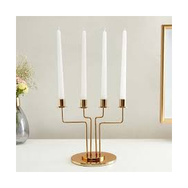 AuraDecor Taper Candles Pack of 4 White