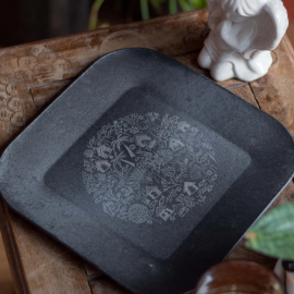 PATIO PLATE - STONE BLACK - MODERN ART