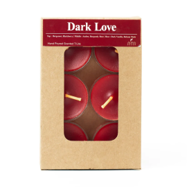 AuraDecor Pack of 6 Acrylic Tealight Candles Dark Love