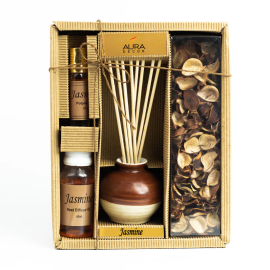 Auradecor Reed Diffuser Gift Set With Potpourri ( RD10) Jasmine