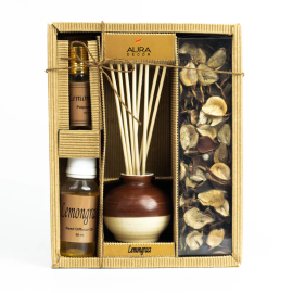 Auradecor Reed Diffuser Gift Set With Potpourri ( RD10) LemonGrass