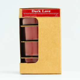 AuraDecor Scented Soy Wax Acrylic Jumbo Tealight Candle Set of 4 Dark Love