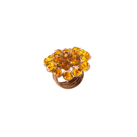 HANDMADE RING WITH AMBER STONES