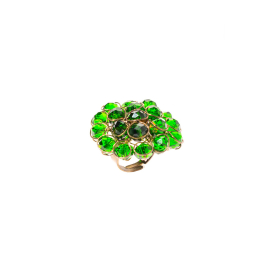 HANDMADE RING WITH GREEN STONES